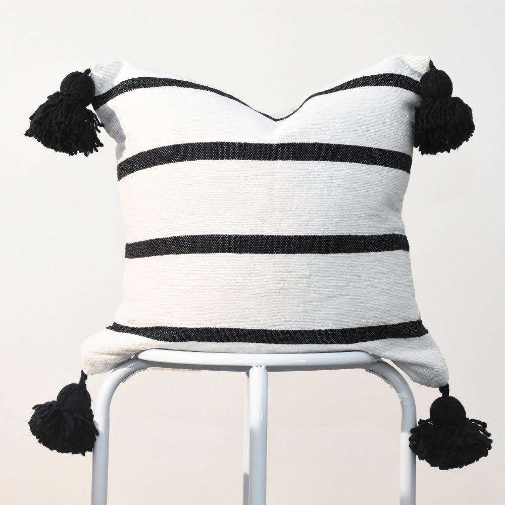 Moroccan Pom Pom Pillow Cover, Ella