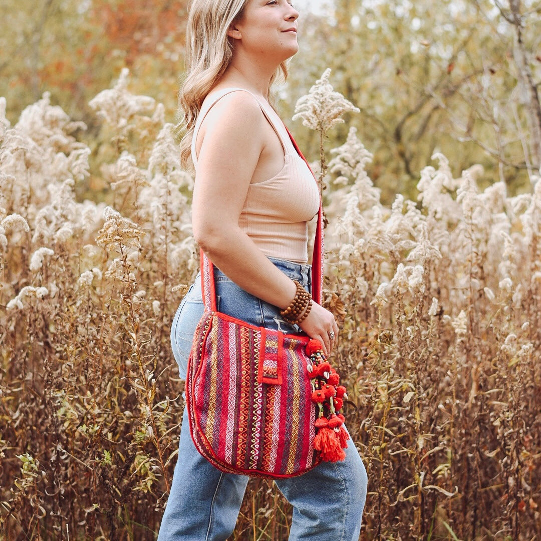 Colorful Crochet Boho Beach Bag - Crossbody/Shoulder Summer Bag- Wayuu –  Colorful 4U