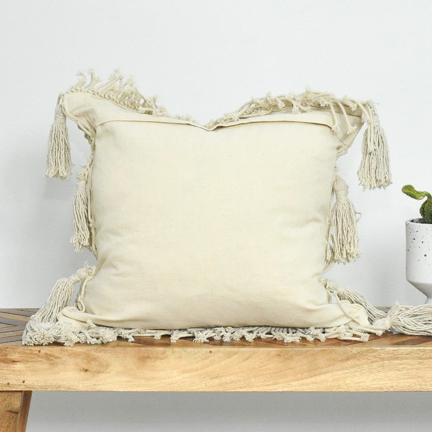 Copy of White Macrame Pillow Cover, Luna