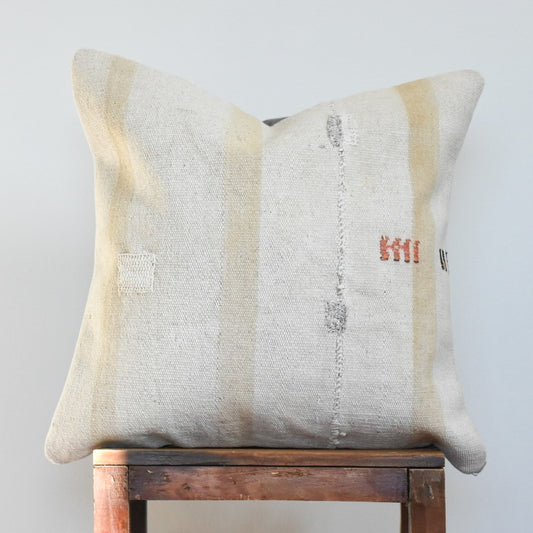 18x18 Boho Kilim Pillow Cover, Lunar